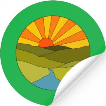 Discover Sunrise geometrical Stickers