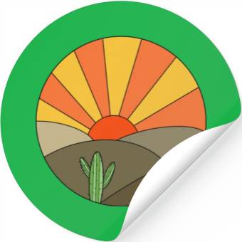 Discover Sunrise desert Stickers