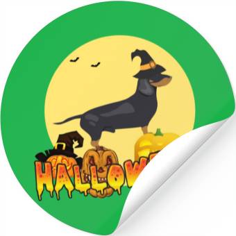 Discover Dachshund Halloween Stickers