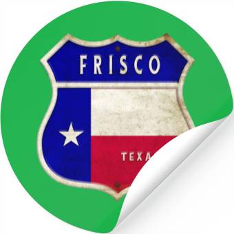 Discover Frisco Texas crest flag design Stickers