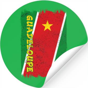 Discover Guadeloupe vintage flag Stickers