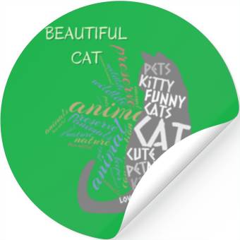 Discover Beautiful Black Cat Stickers