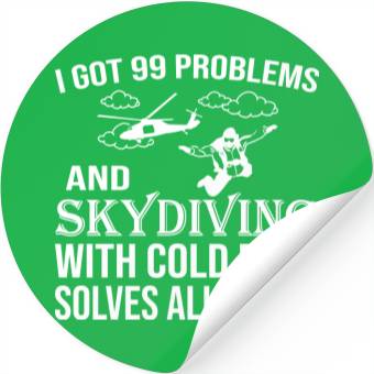 Discover Skydiving With Beer Solves Of Problem Stickers