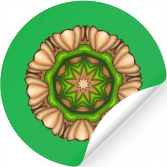 Discover Brown Framed Design Stickers