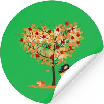 Discover Autumn Girl Stickers