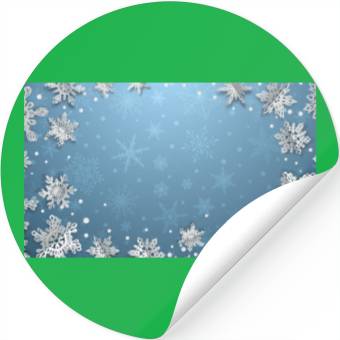 Discover Winter Snowflakes Blue Pattern Stickers