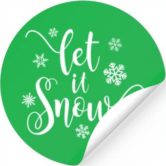 Discover Simple Let it Snow Christmas Calligraphy Stickers