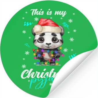 Discover Winter Christmas Pyjama Panda Stickers