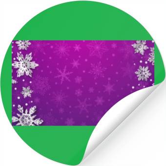 Discover Winter Snowflakes Purple Pattern Stickers