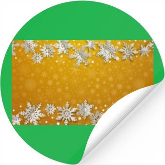 Discover Elegant Orange Winter Snowflakes Pattern Stickers