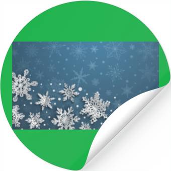 Discover Modern Blue Snowflakes Pattern Stickers