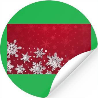 Discover Modern Red Snowflakes Pattern Stickers