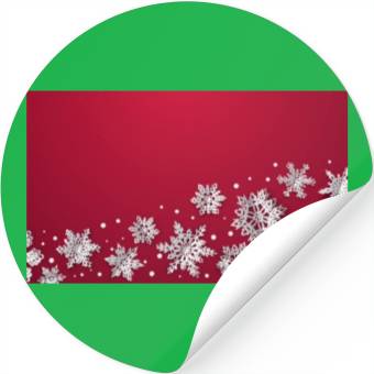 Discover Modern Snowflakes Red Stickers