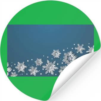 Discover Modern Snowflakes Blue Stickers