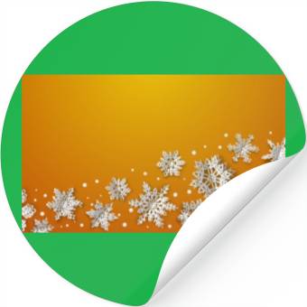 Discover Modern Snowflakes Orange Stickers