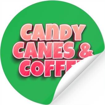 Discover Candy Cane Candy Canes And Coffee Stickers