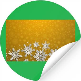 Discover Yellow Snowflakes Pattern Stickers