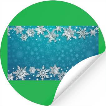 Discover Elegant Teal Winter Snowflakes Pattern Stickers