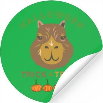 Discover Capybara with a pumpkin Stickers