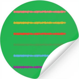 Discover Crayon Lines Simple Artwork Stickers