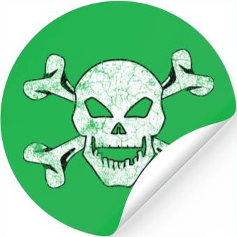 Discover Textured Skull And Crossbones Stickers