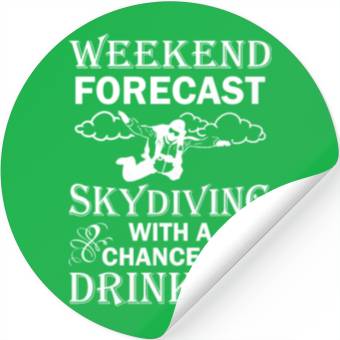Discover Weekend Forecast Skydiving Stickers