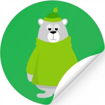Discover Green teddy bear lover Stickers