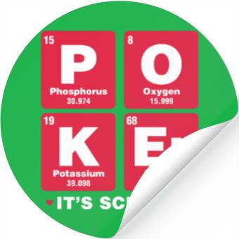 Discover Poker It's Science Stickers