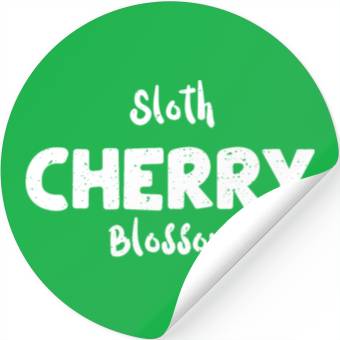 Discover Sloth Cherry Blossom - Sloth Stickers