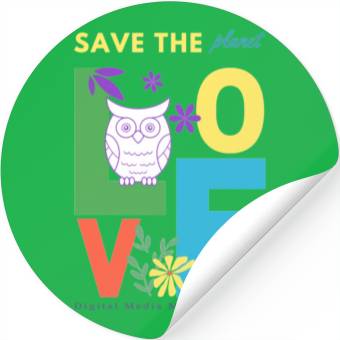 Discover Save the planet eco friendly design Stickers