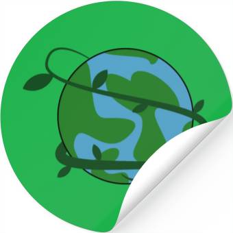 Discover green earth imagination Stickers