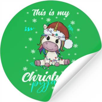 Discover Winter Christmas Pyjama Cow Stickers