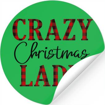 Discover Crazy Christmas Lady Stickers