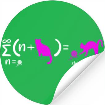 Discover String Theory Nerd Physics Schrodinger's Cat Stickers