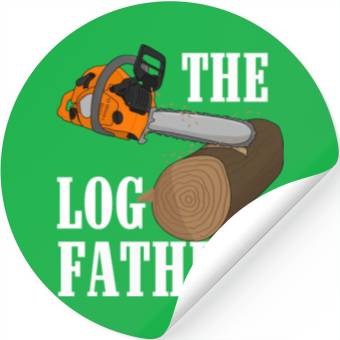 Discover Lumberjack Orange Chainsaw Stickers