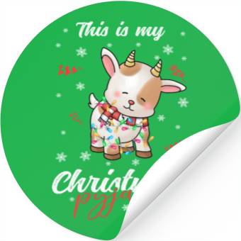 Discover Winter Christmas Pyjama Goat Stickers