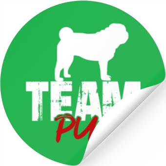 Discover Team Pug Stickers