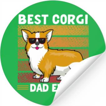 Discover Best Corgi Dad Ever Stickers