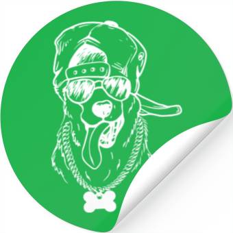 Discover Cool dog with funky cap Stickers