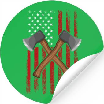 Discover Axe Throwing american flag Hatchet Axe Throwing Stickers