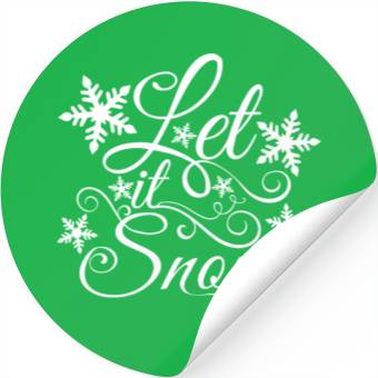 Discover Let It Snow Christmas Snowflake Stickers