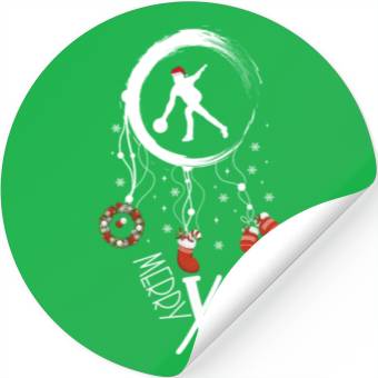 Discover Winter dreamcatcher Christmas Bowling Stickers
