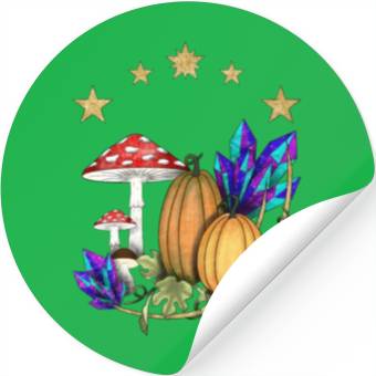 Discover Pumpkins in magic forest Stickers