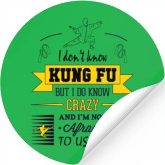 Discover Kung fu crazy Stickers