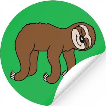 Discover Lying tired sloth sleeping Stickers