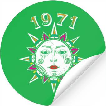 Discover 1971 Sun Face Stickers