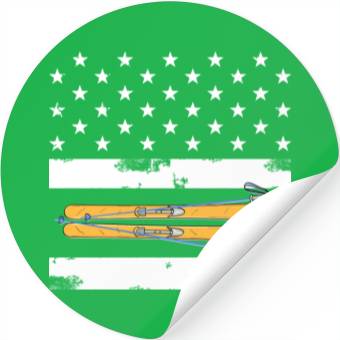 Discover Skiing Skier Stickers
