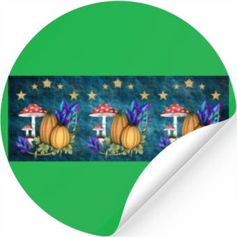 Discover Pumpkins in magic forest - Format E Stickers