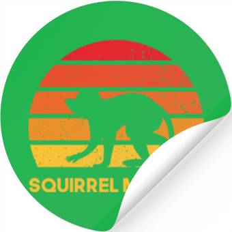 Discover squirrel monkey sunrise sundown design Stickers