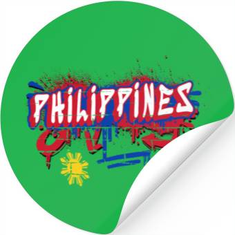 Discover Philippines graffiti flag design Stickers